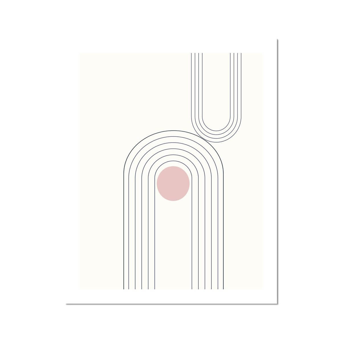 Abstract Art Print featuring colorful lines and shapes, perfect for Mid Century Modern decor and wall art collections.